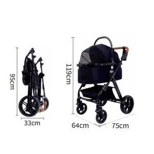 <span class=keywords><strong>Poussette</strong></span> pliable écologique à 4 roues légère <span class=keywords><strong>pour</strong></span> chiens de grande et petite taille, design universel - Product Image 6