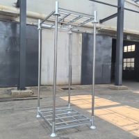 Palette en acier FD de qualité supérieure, étagère de stockage |   Conception de poteaux empilables Capacité de 1000 kg OEM pour la logistique d'entrepôt industriel
