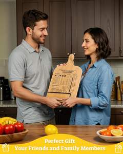 <span class=keywords><strong>T</strong></span>ábua De Corte Cookbook Stand, Suporte resistente do livro do cozinheiro, Recipe Book Holder com Medição Conversão Gráfico - Product Image 2