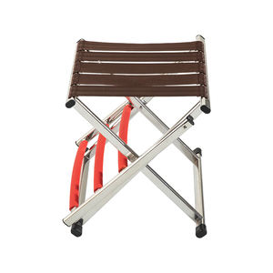 2-in-1 Tragbarer Klappstuhl aus Edelstahl und Nylon, Leichter Gartenstuhl, Campingstuhl, Outdoor-Klappstuhl für Veranstaltungen und Picknicks - Product Image 2