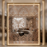 Paravent de séparation de pièce en acier inoxydable 304, style Art déco, finition dorée opulente, pour la décoration de mariage, la décoration de hall d'hôtel, la conception d'intérieur