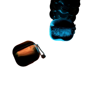 Étui élégant et léger en TPU écologique pour écouteurs Pro avec design sable mouvant lumineux et porte-clés par Okhope - Product Image 1