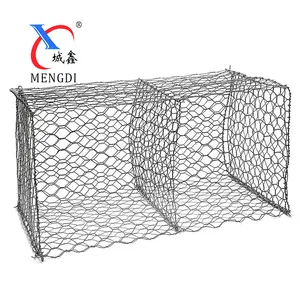 Vente en gros, filet de gabions hexagonal galvanisé, 2x1x1m, haute qualité, usine chinoise