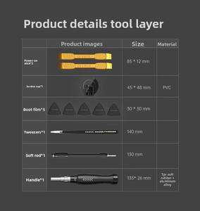 Kit d'outils de réparation multifonction 145 pièces Phillips Bits pointe magnétique pour téléphones mobiles caméras-jeu de tournevis matériel de bricolage - Product Image 4