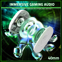 Casque de jeu sans fil ATTACK SHARK L80PRO blanc, Lightseed, latence de 20 ms, double micro, tri-mode 2.4G/BT/filaire pour PC, Mac, PS5, Switch