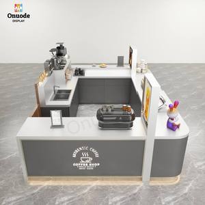 Hot Selling Luxury Coffee Shop Counter <b>Bar</b> with <b>LED</b> <b>Lighting</b> and Eco-Friendly Design for Cafe Shops - Product Image 5