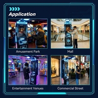 Machine de tir VR professionnelle YHY, machine de jeu d'arcade de réalité virtuelle 9D à monnayeur pour usage commercial en intérieur