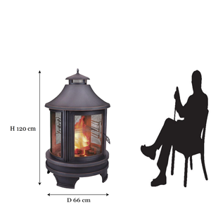 <span class=keywords><strong>Brasero</strong></span> moderne en acier pour granulés de bois, robuste et élégant, pour Noël 2026 - Product Image 2