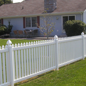 Longjie High Quality White Fence Used for Garden UV Resistant Picket Fence