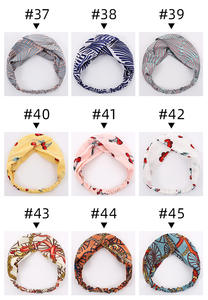 100色韩国设计面料雪纺发圈韩式打结蝴蝶结发带女化妆头带批发 - Product Image 3