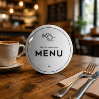 Carte NFC en acrylique pour avis Google, menu NFC, carte d'avis Google, autocollant de table NFC en acrylique pour restaurant