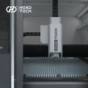 Tam kapalı HD-PH3015 3000w max fiber lazer kaynağı cnc lazer kesme makinesi demir