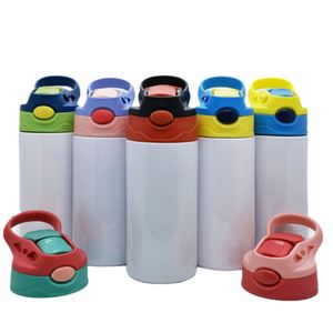 New Style Heat Transfer Blank Coated <b>Cup</b> 304 Stainless Steel Cartoon Kids Water Bottle With Straw Insulated Tumbler - Product Image 5