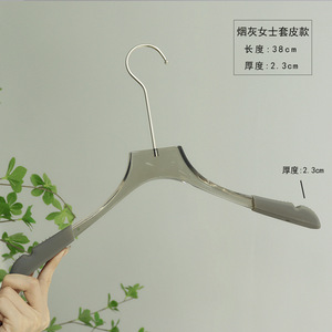 Acrylic clothes hangers, special for women's clothing stores, non-slip transparent plastic clothes hangers, trouser hangers, - Product Image 2