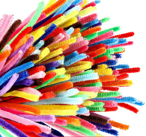 Diferentes colores, 6mm, 100 Uds., palos suaves peludos, limpiador de tuberías artesanales, tallos de chenilla, alambre torcido, palos de felpa para manualidades de chico DIY - Product Image 4