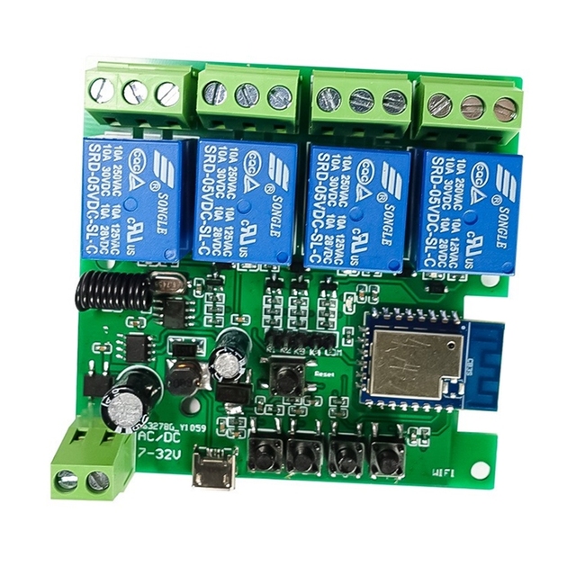 EWeLink Smart Switch 1/2/4 Channel Wifi Relay Module Wireless Remote Control RF 433 Receiver Jog Self-Lock Controller