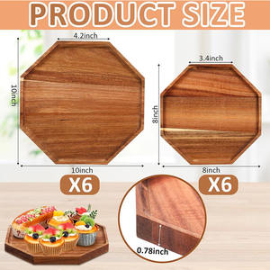 Planche à <span class=keywords><strong>fromage</strong></span> <span class=keywords><strong>charcuterie</strong></span> noël acacia bois octogone plateaux de service apéritif coupe hacher <span class=keywords><strong>charcuterie</strong></span> planche - Product Image 3