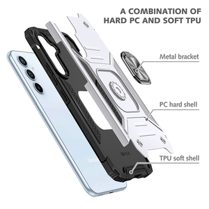 Custodia magnetica TPU + PC antiurto Armor Fundas Para Celulares per <span class=keywords><strong>Samsung</strong></span> A54 A34 A24 A14 A04 <span class=keywords><strong>cover</strong></span> posteriore con supporto per anello staffa - Product Image 3