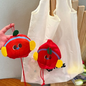 2-in-1 Niedliche Faltbare Einkaufstasche Schlüsselanhänger Polyester Wiederverwendbare Große Kapazität Lebensmitteltasche Umweltfreundliche Werbegeschenktasche - Product Image 2