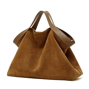 Sac à main de luxe en cuir véritable et daim de créateur pour femme, grande capacité, sacs de marque, sac à main de luxe pour femme avec fermeture à ouverture - Product Image 3