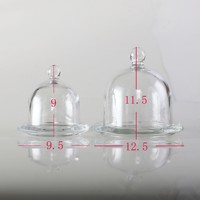 Plateau de présentation jetable transparent en verre pour gâteaux, idéal pour la conservation des aliments lors de fêtes, anti-poussière