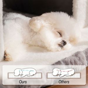 Lit pour animaux de compagnie de luxe haut de gamme, écologique, durable, doux, en peluche de lapin, rembourrage en polyester, tissu moulé, moderne et tendance - Product Image 6