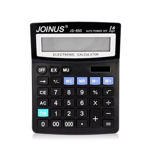 Calculatrice électronique Joinus Js850, 16 chiffres, arrêt automatique, alimentation solaire, modèle de bureau, noir - Product Image 1