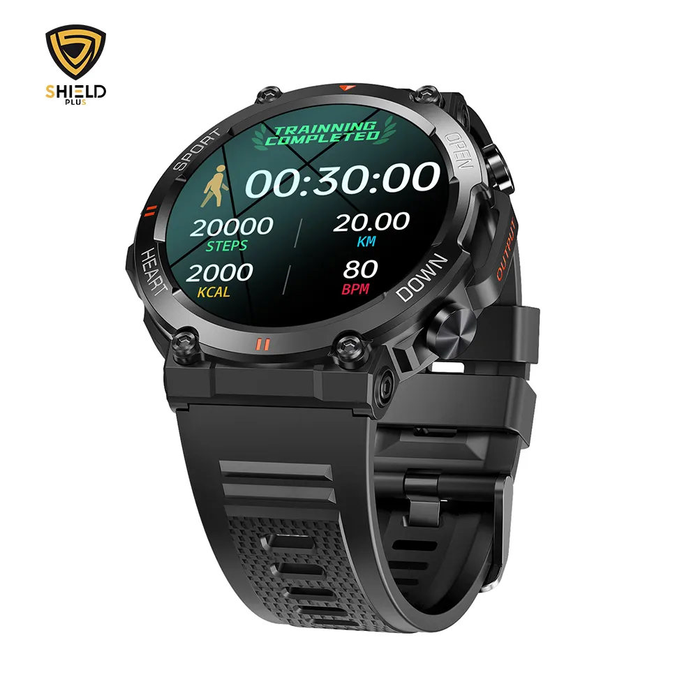 New best-selling high-definition screen blood pressure and heart rate Android BT call fitness Men's outdoor sports smartwatch