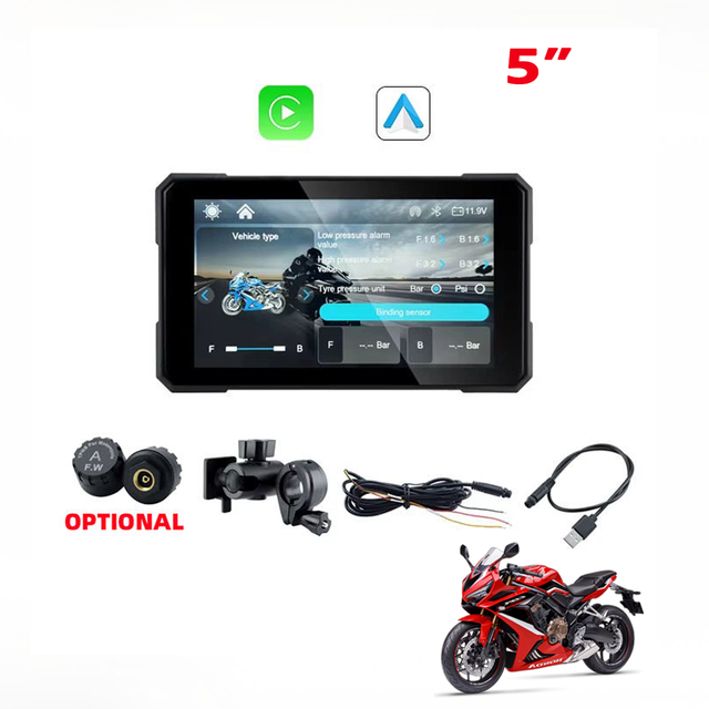 SMART 5 Inch Portable Motorcycle Wireless Carplay Smart Player Supports Android Auto  IP67 Waterproof Leading Manufacturer