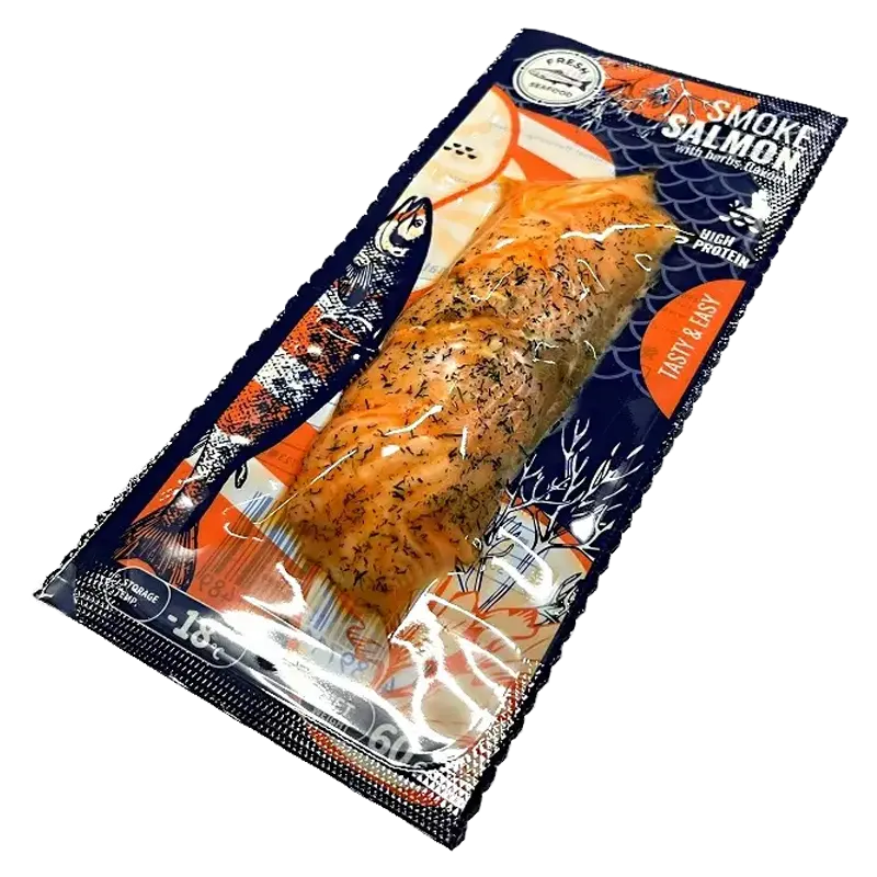 Geschmack Pfeffer Hochwertige Lachs snacks Vakuum verpackter geräucherter Lachs
