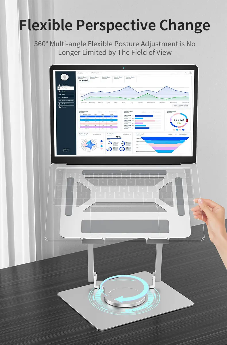 2022 ergonomic adjustable portable aluminum alloy laptop stand foldable metal laptop stand
