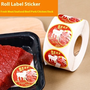 Supermarkt Anpassbare UV-Frischfleisch-Etiketten aufkleber Universal Adhesive Beef Seafood Trademark Packaging Box <span class=keywords><strong>Labels</strong></span> für Lebensmittel - Product Image 5