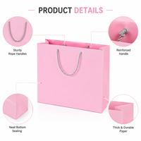 Sac cadeau élégant à imprimé oriental avec poignée en corde robuste, disponible en plusieurs couleurs pour l'emballage de boutiques, de vente au détail et de fêtes