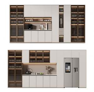 Free-of-charge Design High Quality Living Room Sideboard <b>Cabinet</b> (<b>Wine</b> Storage) Paint-Free Craftsmanship Factory Direct Sales - Product Image 3