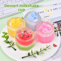 Mini-gobelet de luxe décoratif en gelée souple, Squishies thé au lait et milkshake à rebond lent, Jouet anti-stress mignon pour enfants