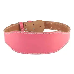 Wholesale Waist Support Custom Lever Weight Lifting Training Belt Gym Fitness Belt Ladies Pink Leather Weightlifting Belt