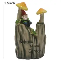 Полирезиновая садовая статуя гнома, гриб из смолы, солнечный гном, карлик