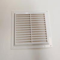 Grilles de ventilation carrées en plastique de 170 mm résistantes aux UV avec moustiquaire en plastique pour climatisation
