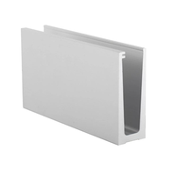 Pagar Balkon Aluminium U Channel Desain Modern dengan Klem Kaca Eksterior dan Pemasangan DIY