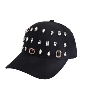 Gorra de Lona Ajustable de 6 Paneles de Algodón Puro con Parte Superior Rígida, Pedrería de Alta Calidad, Diamantes Hechos a Mano, Estilo Vintage de Lujo - Product Image 5