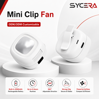 Ventilateur à clipser, batterie rechargeable 6 heures, ventilateur USB silencieux, affichage LED intelligent, 360° °   Courant d'air rotatif pour le bureau et les voyages