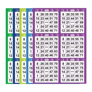 Custom High Quality 15 Colors Bingo Cards Game for Home Entertainment - Product Image 1