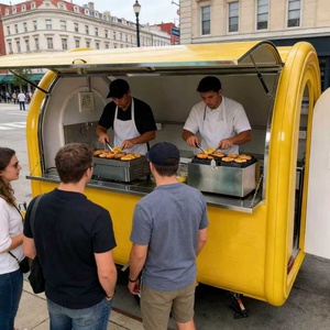 Food Truck, Remorque alimentaire, <span class=keywords><strong>Petit</strong></span> chariot à café, pain et gâteaux, <span class=keywords><strong>Camion</strong></span> à glaces avec réfrigérateur de présentation et machine à café pour débutants - Product Image 5