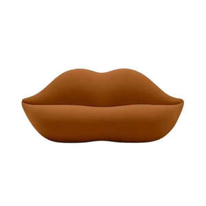 Sofá en forma de labios rojo rosa sofá en forma de beso sofá en forma de labios de terciopelo moderno al por mayor - Product Image 6