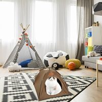 Wasserdichtes, faltbares, modernes, tragbares Tipi-Nest, Pop-up-Haustierzelt, Katzen- und Hundebett, Höhlenhaus mit abnehmbarem Bezug, Sommer-Outdoor-Box