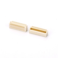 Paso de 0,5mm, 8-100 Pines, doble fila, ángulo recto, Conector de placa a placa, conector macho hembra, conector PCB de 90 grados
