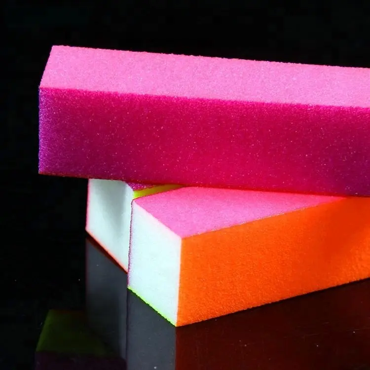 Güzellik yeni ürün 2024 4 taraf Neon sünger tampon blok zımpara blok tırnak törpüsü