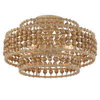 Lustre rustique en perles de bois style ferme avec corde en macramé et chaîne marron, luminaire de plafond pour salle à manger et boutique