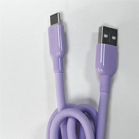 Câble de charge super rapide Type C 3A PD 60W en silicone moussé texturé pour ordinateur et imprimante, disponible en plusieurs couleurs acidulées