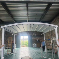 Pérgola Plegable Impermeable de Alta Calidad, Resistente a la Nieve, con Techo Retráctil para Jardín Europeo, Patio Trasero, Hotel, Resort